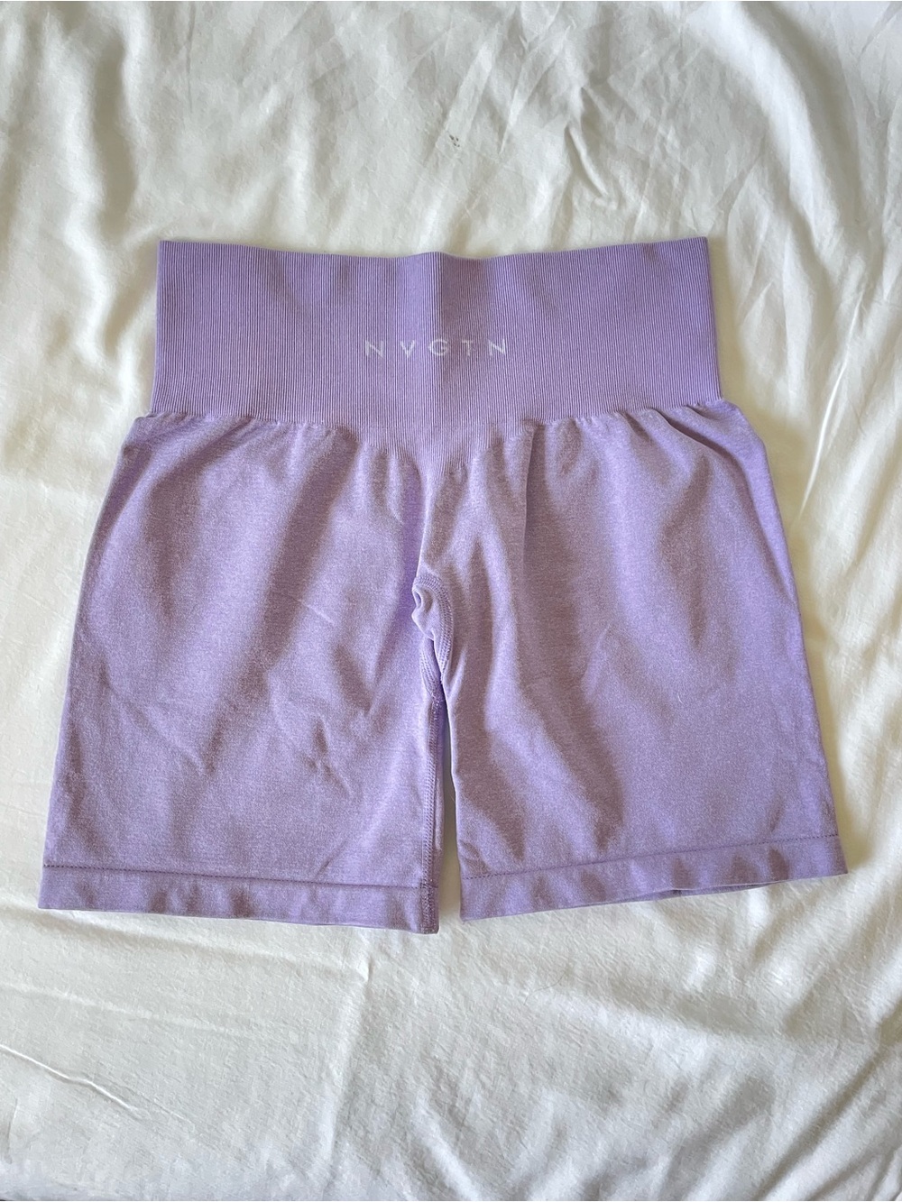 NVGTN Soft Lavender High-Rise Bike Shorts